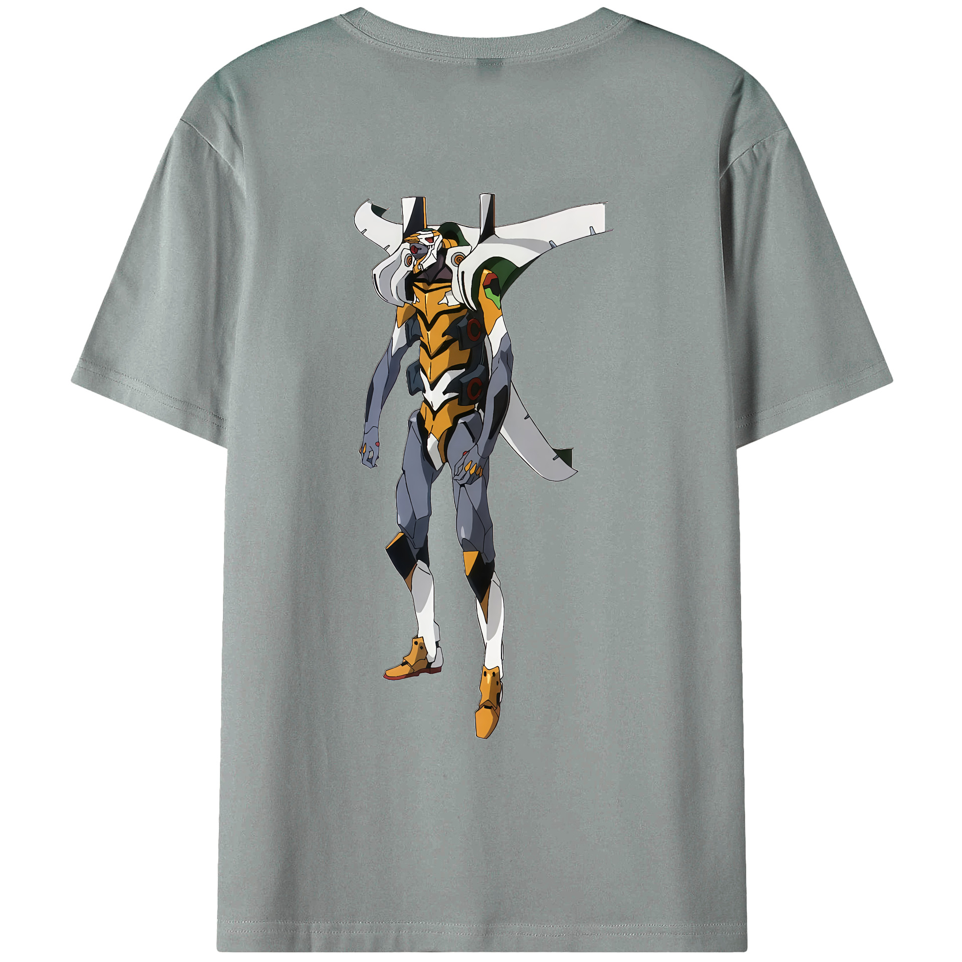 （画像用） EVA 新世紀エヴァンゲリオン 綿100％ メンズ半袖Tシャツ（バックプリント） 通気性